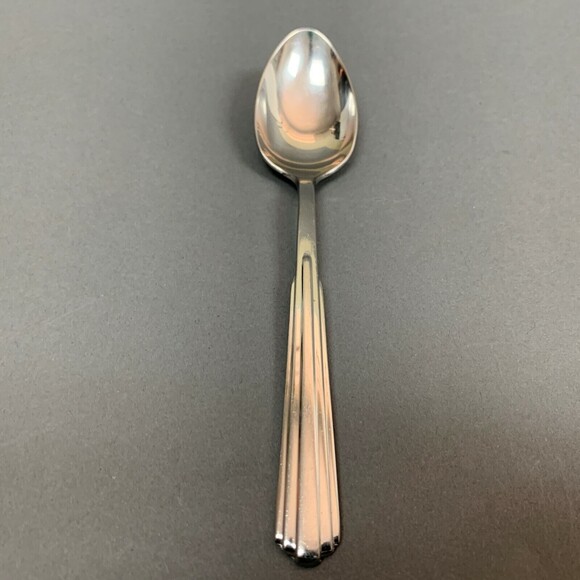 Kirk Stieff Parallel 1986 Stainless Steel Spoon Ribbed 6 1/4" - Picture 3 of 7